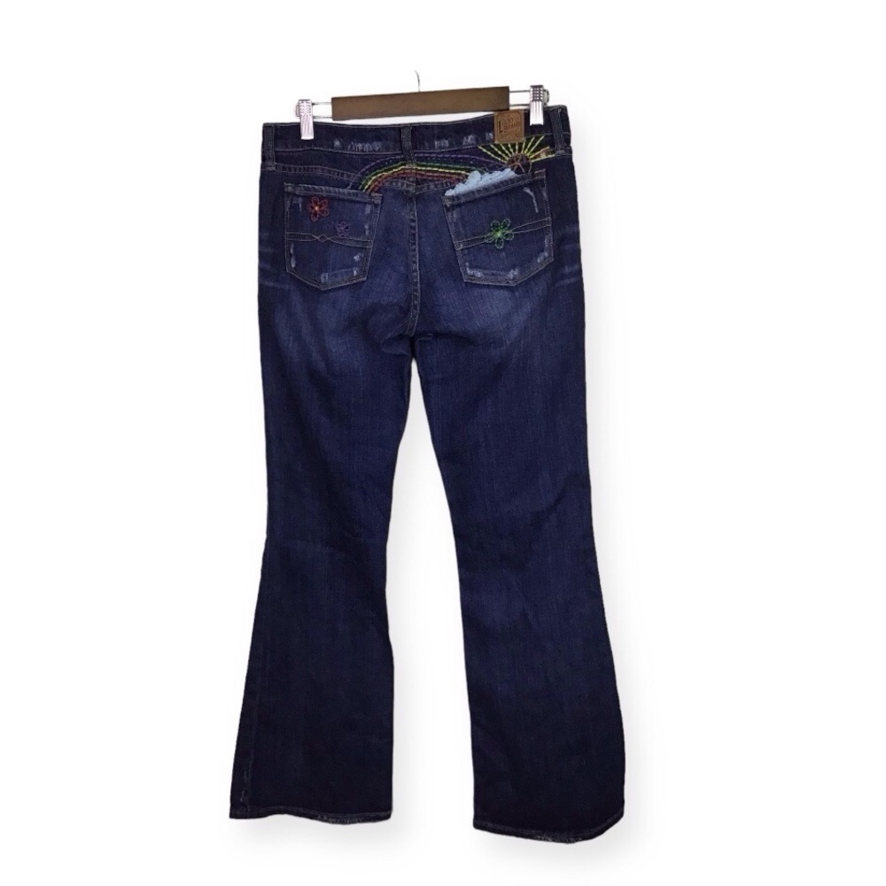 Lucky Brand Legend Jeans Zoe Mid-Rise Bootleg Embroidered Jeans Size 8.